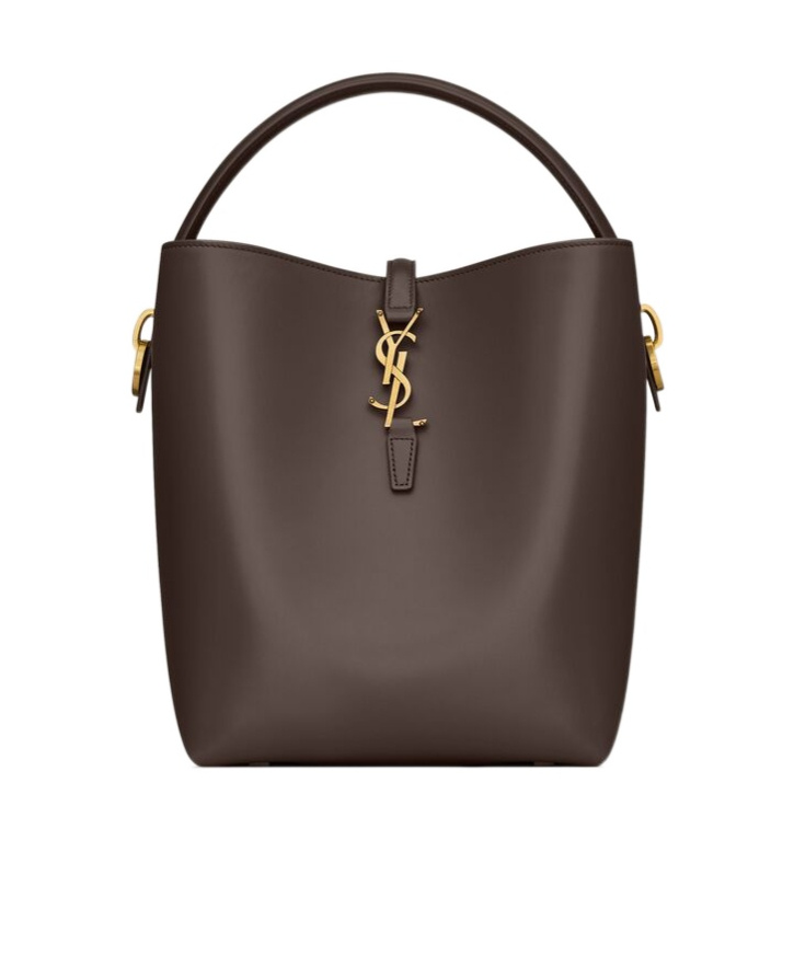 Saint Laurent Le 37 Ysl Bucket Bag In Smooth Leather In Black