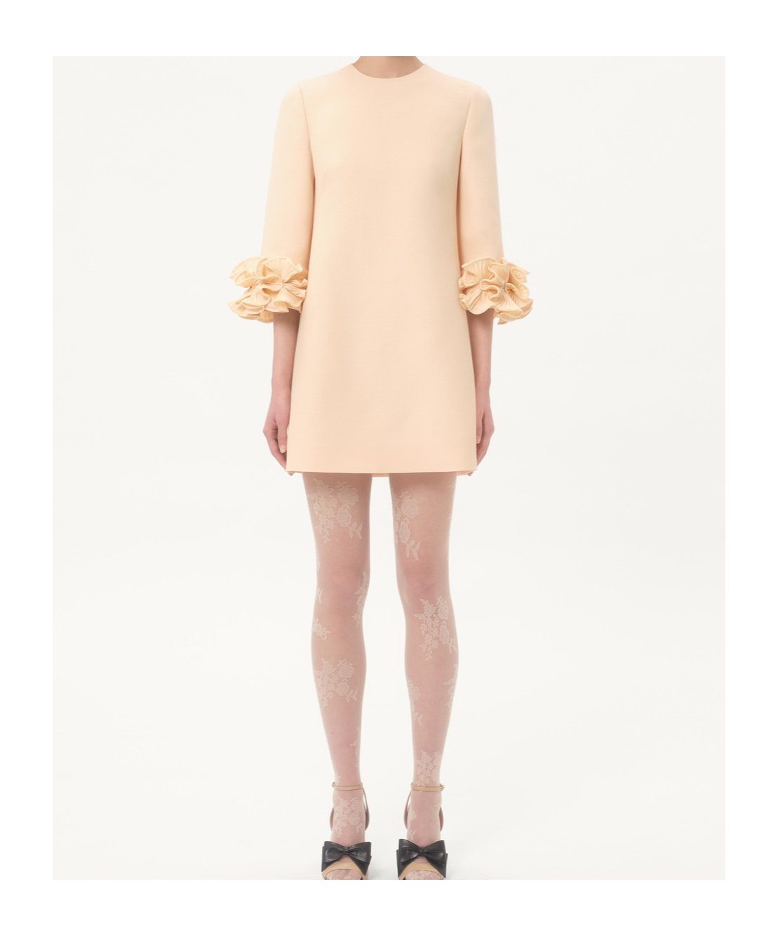 Valentino Garavani Solid Crepe Couture Minidress In Nude
