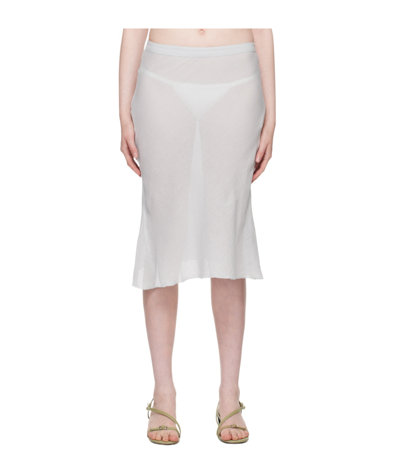 Gimaguas Gray Cala Midi Skirt In White