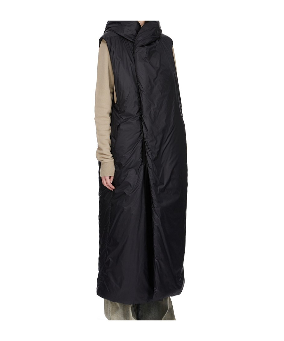 Rick Owens Drkshdw Sleeveless Cotton Coat In Black