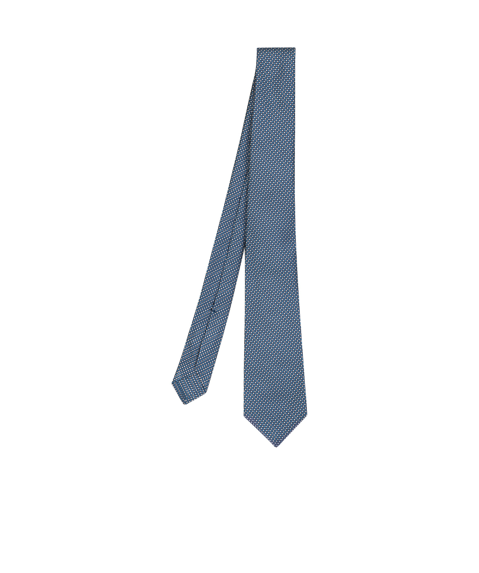 Kiton Micro Pattern Blue Diamond Tie