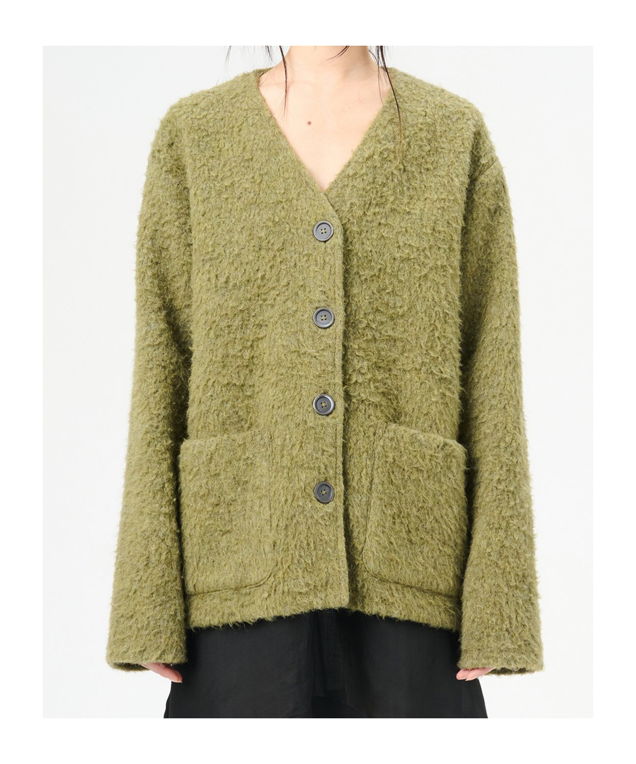 Our Legacy Women Fuzzy Cardigan In Green