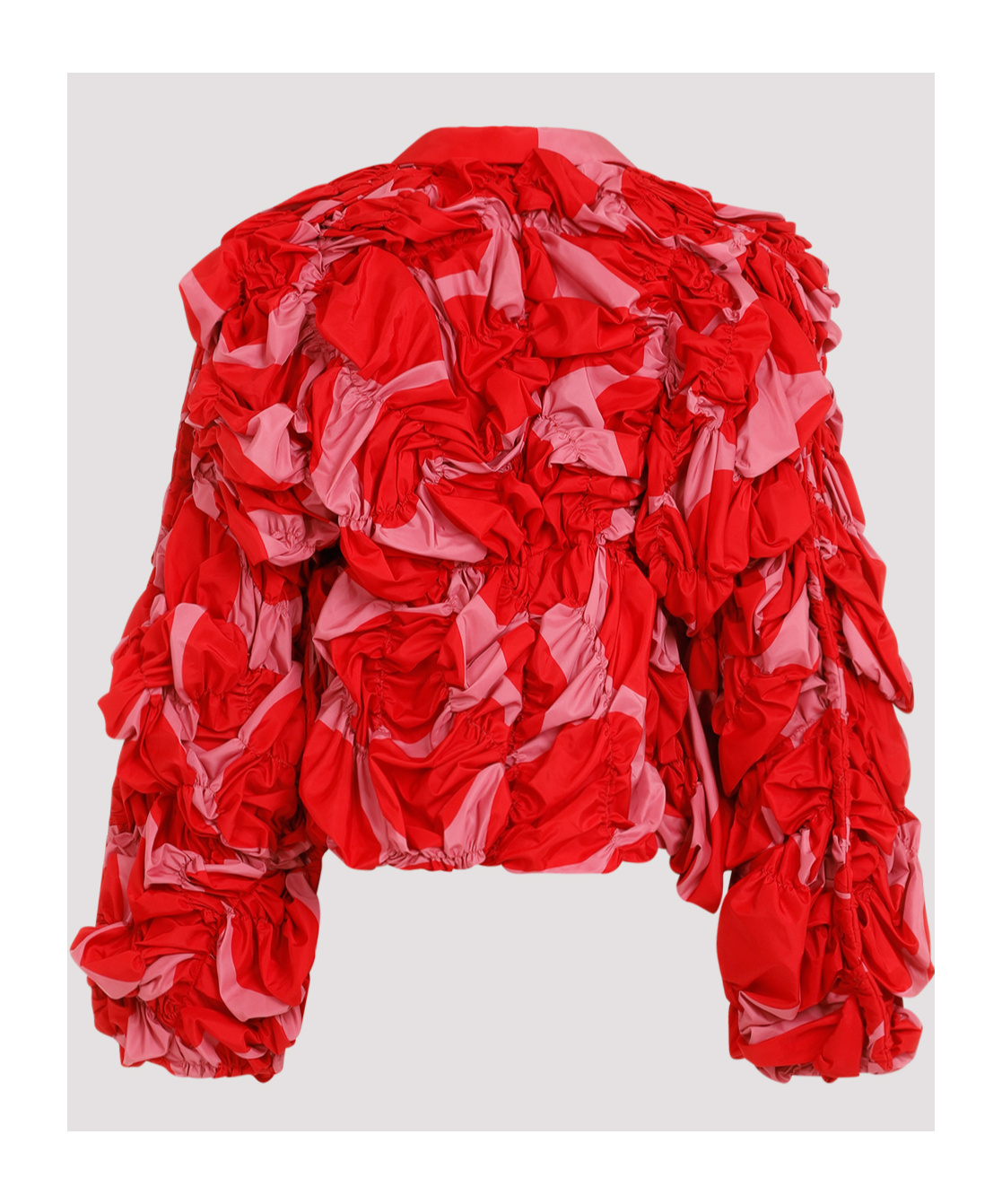 Shop Comme Des Garçons Floral Patch Jacket In Red