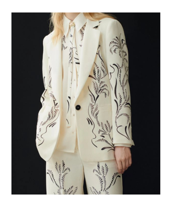 Marella Art.365 Luciana Printed Blazer In White