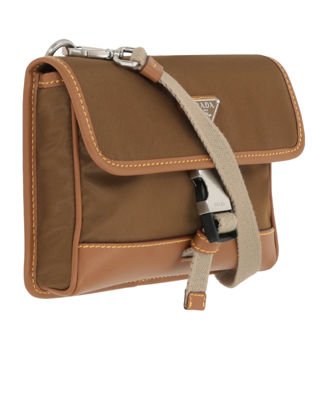 PRADA ENAMEL TRIANGLE-LOGO PHONE CASE