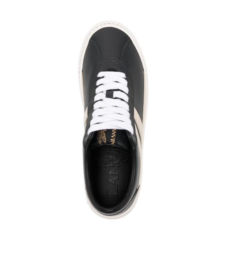 Lanvin Black Future Edition Cash Sneakers In White