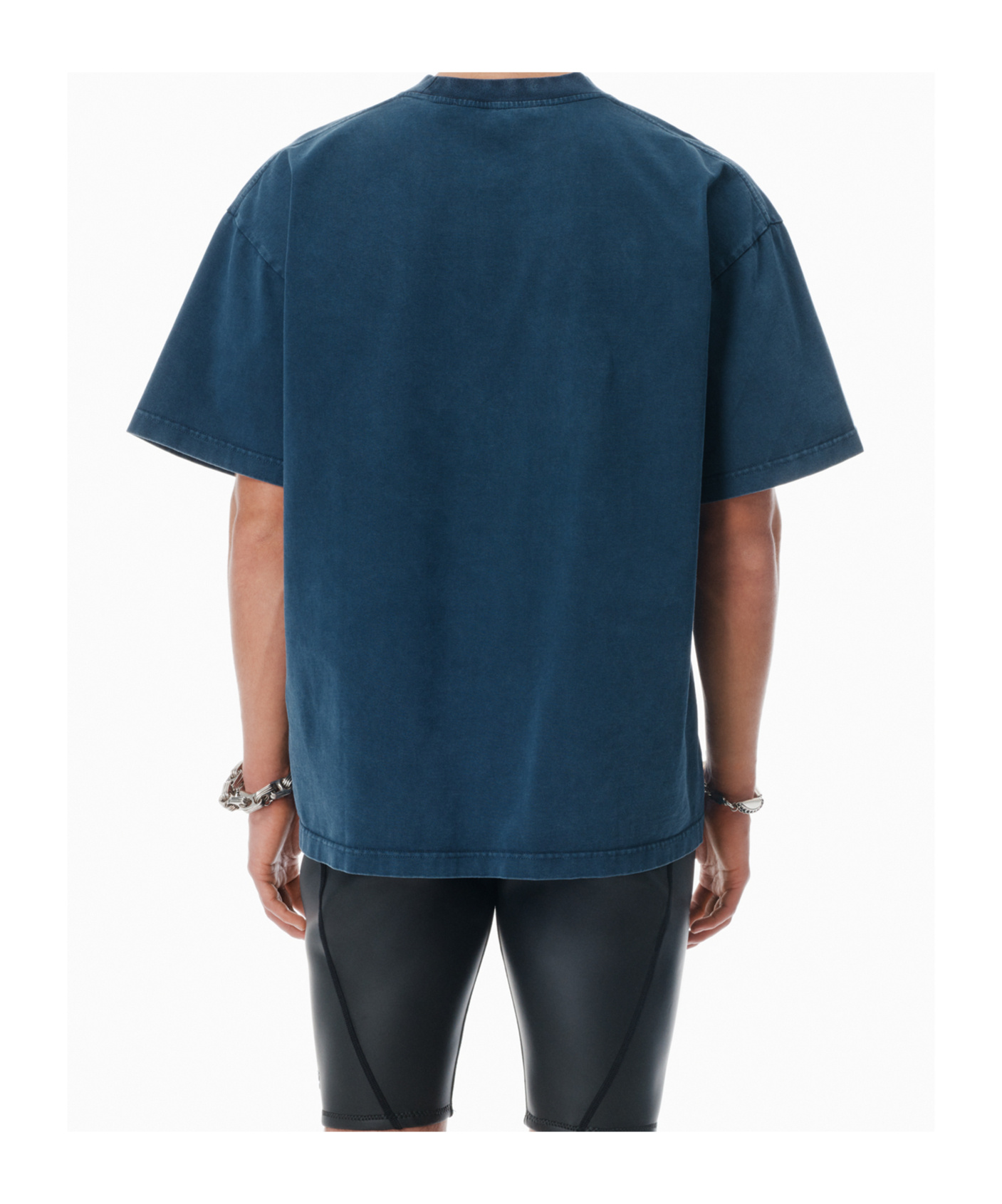 Alexander Wang Short Sleeved Crewneck T-shirt In Blue