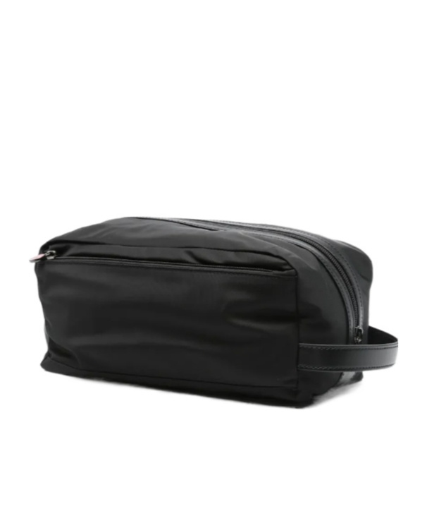 Kiton Rectangular Travel Case Front Pocket In Black