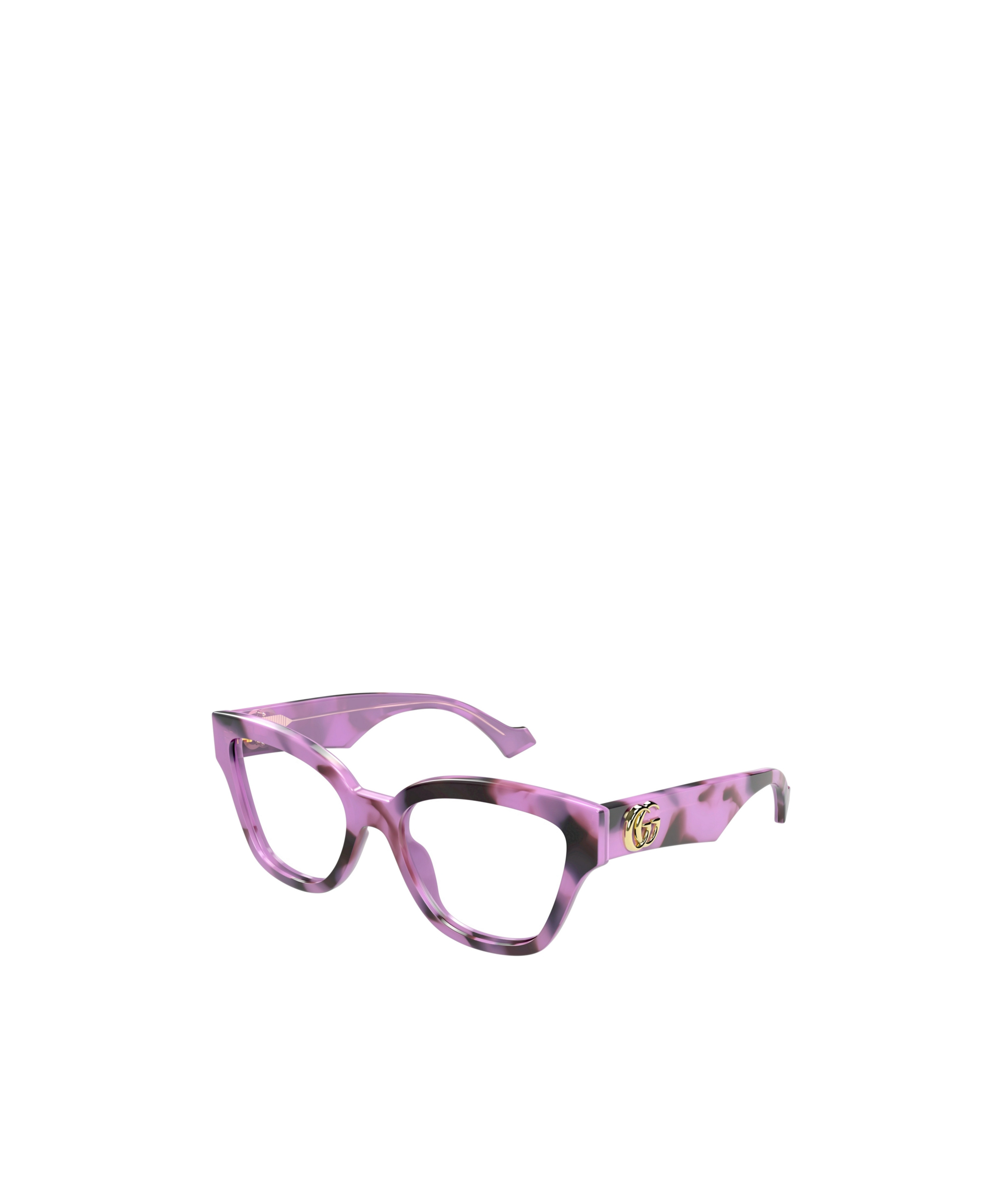 Gucci Geometrically Framed Flat Mirror In Purple
