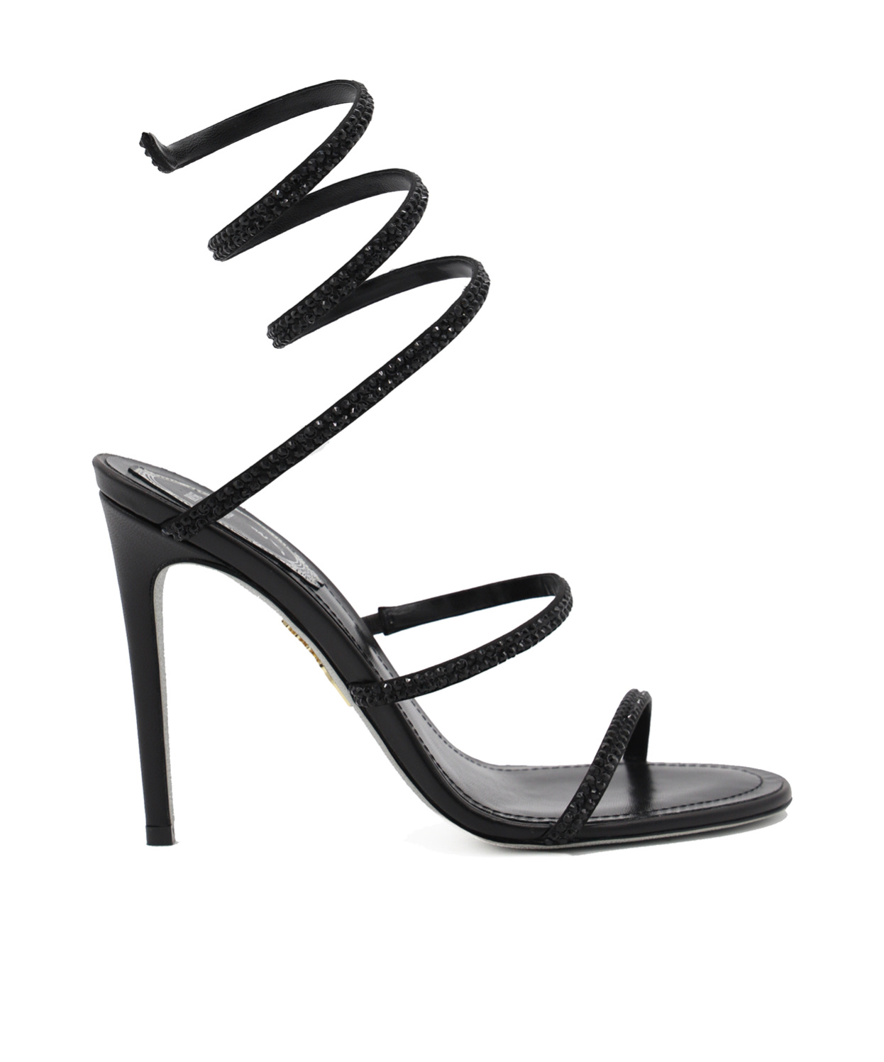 René Caovilla Suede Cleo Sandals 105 In Black