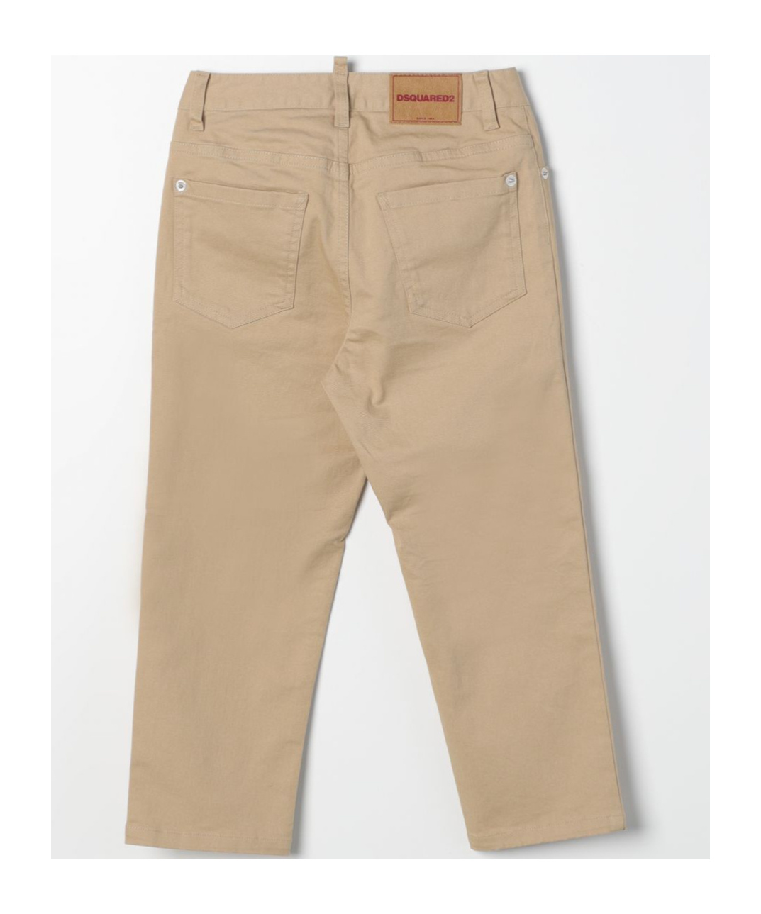 Shop Dsquared2 Kids Boston Logo-tag Straight-leg Jeans In Nude