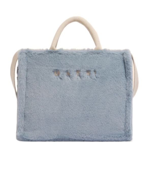 Marni Women Small Basket Tote Bag In Blue