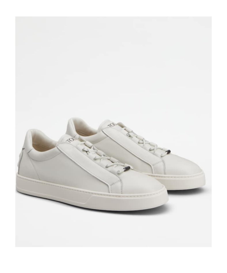 Tod's Sneakers Leather Flat Sole In White
