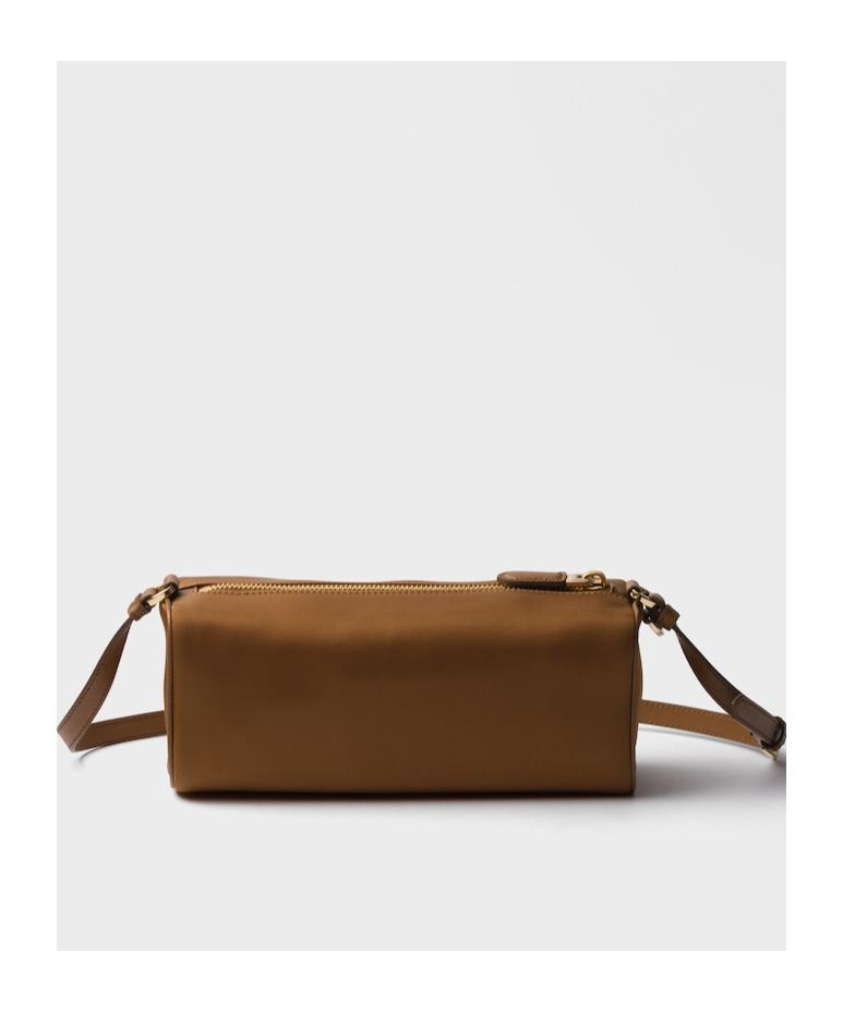 Prada Re-nylon Top-zip Shoulder Bag In Brandy