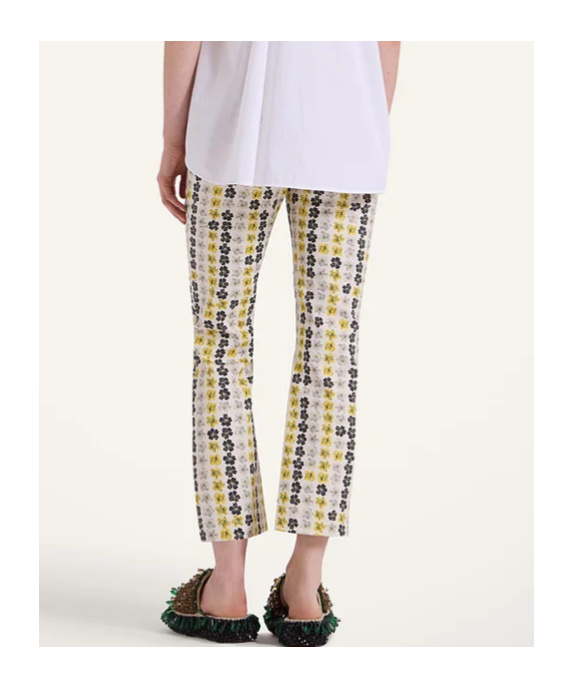 La Doublej The Cropped Flare Jean In Yellow