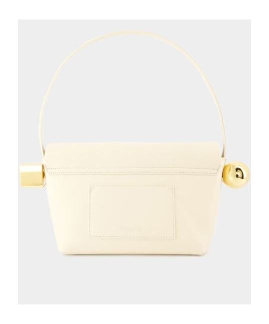 Jacquemus The Rond Carré Logo Detailed Shoulder Bag In White