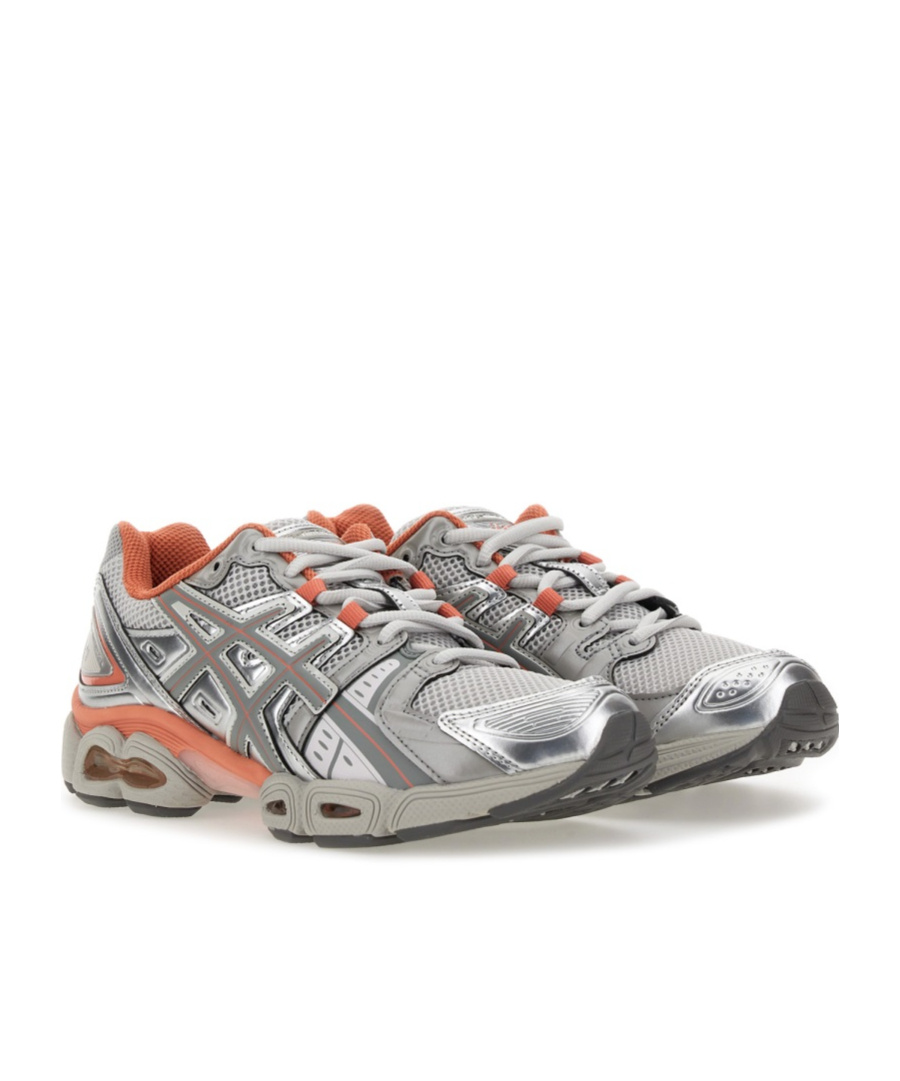 Asics Gel-nimbus 9 Low-top Mesh And Leather Sneakers In Silver