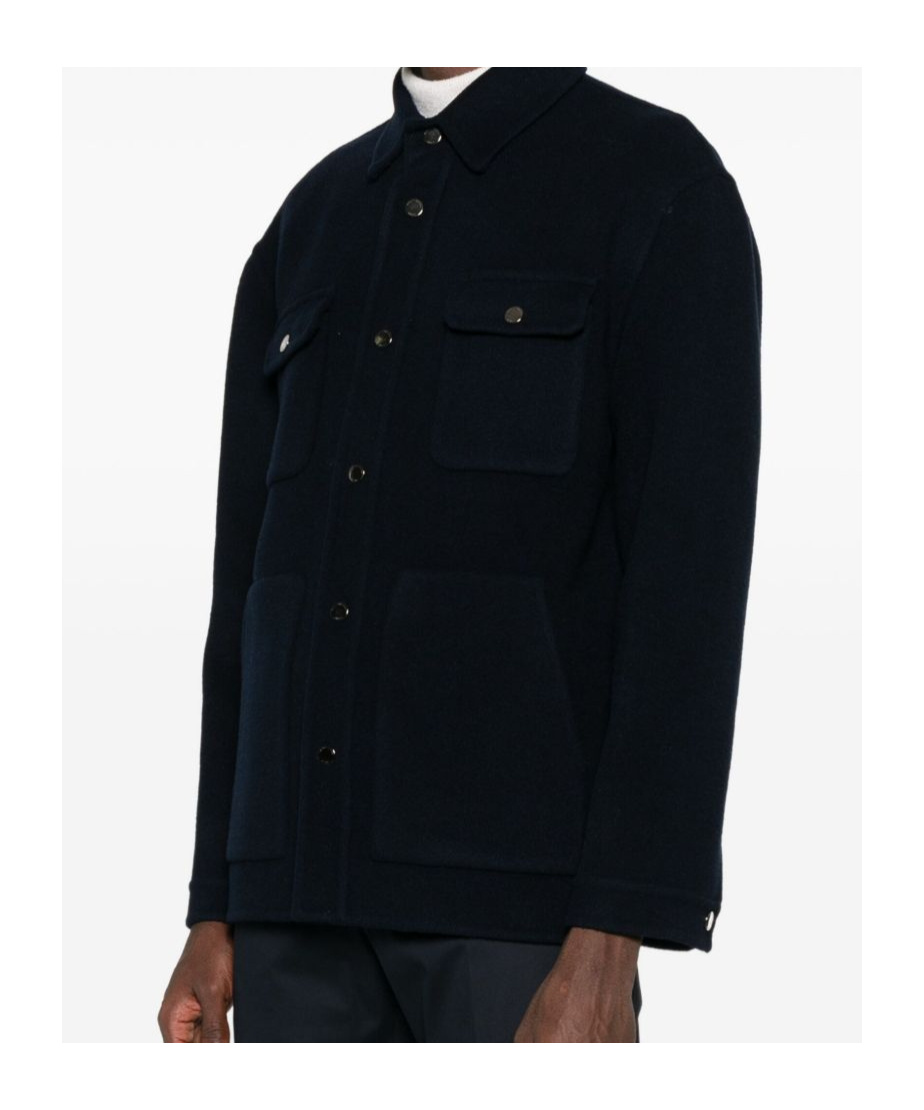 Paolo Pecora Long-sleeved Casual Jacket In Black