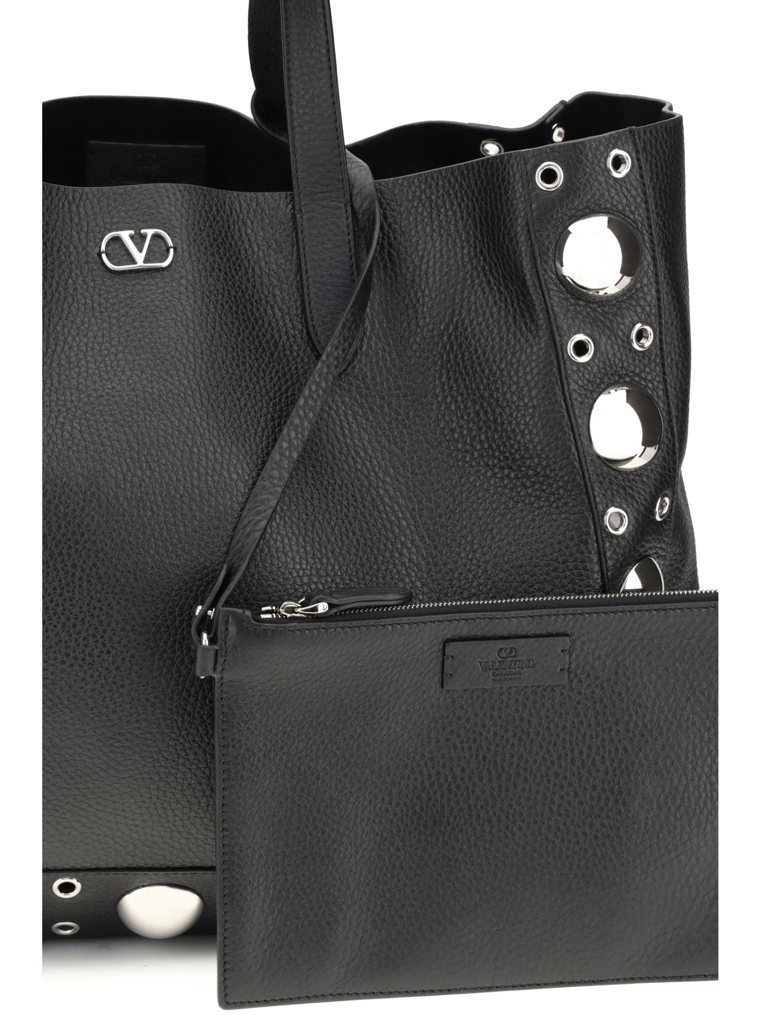 Valentino Nellcote Large Tote In Black