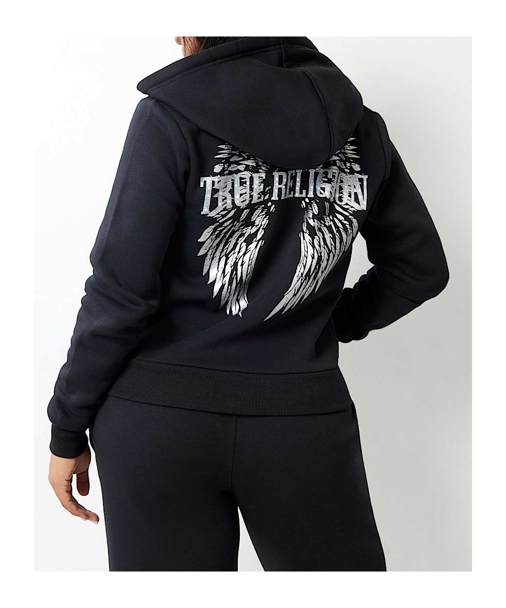 True Religion Long Sleeve Sweatshirt In Black