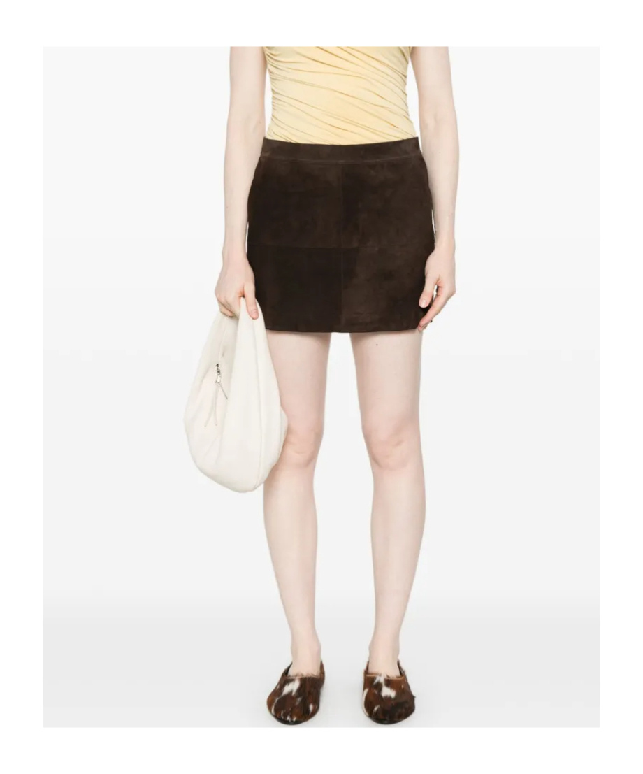 Shop P.a.r.o.s.h Suede Mini Skirt