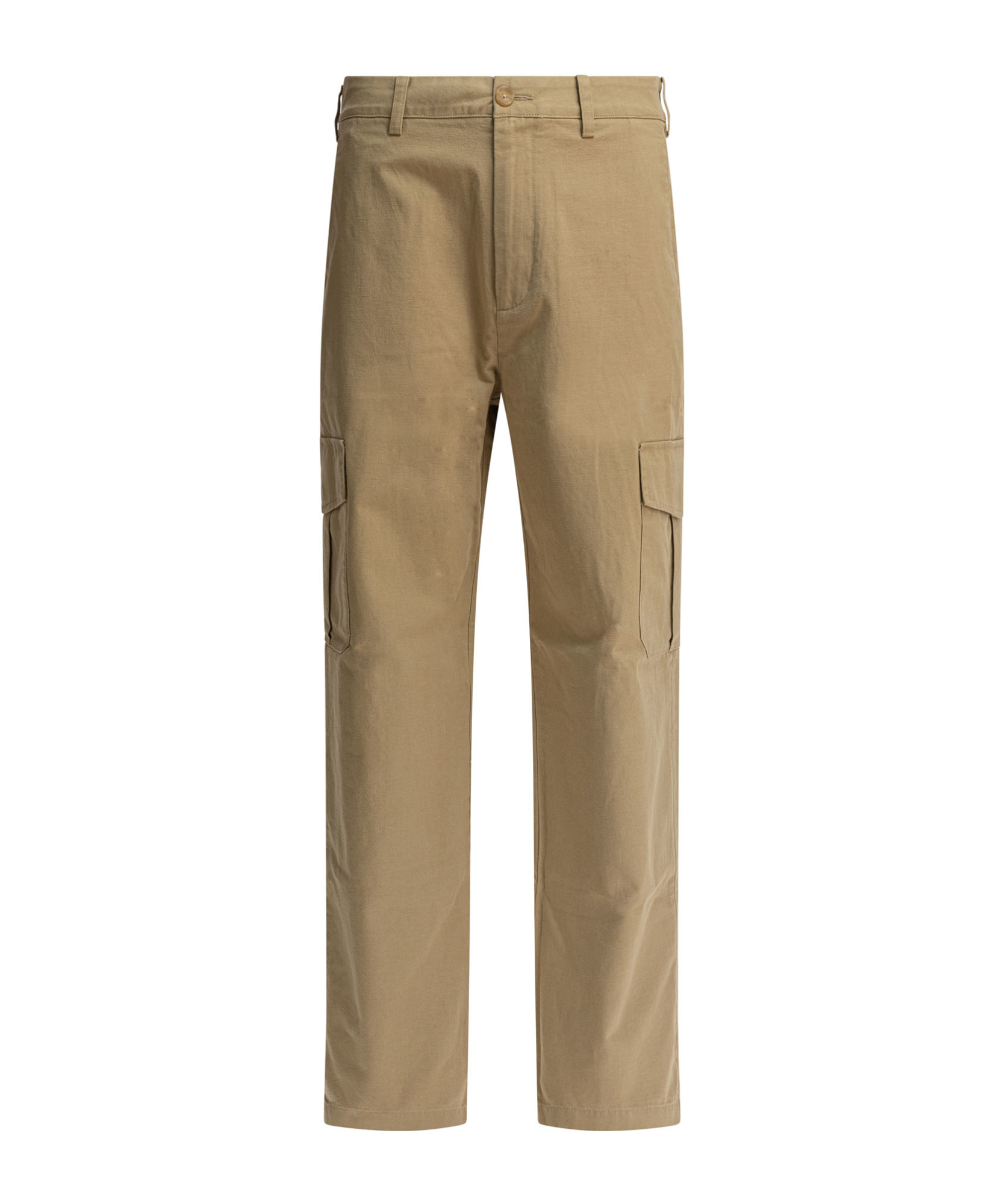 Vince Cotton And Linen Cargo Trousers Beige In Brown