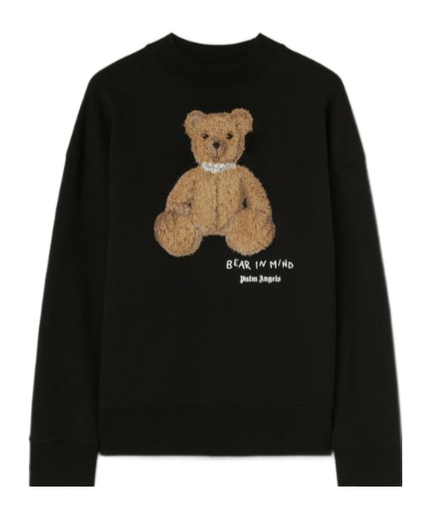 Palm Angels Bear In Mind Sweatshirt In Black