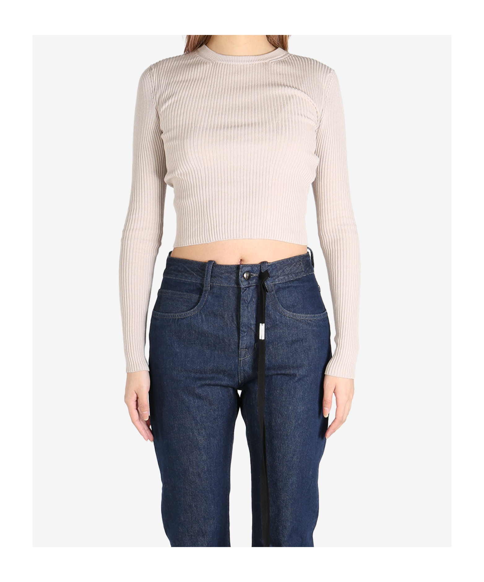 Ann Demeulemeester Round Neck Sweater In Pink
