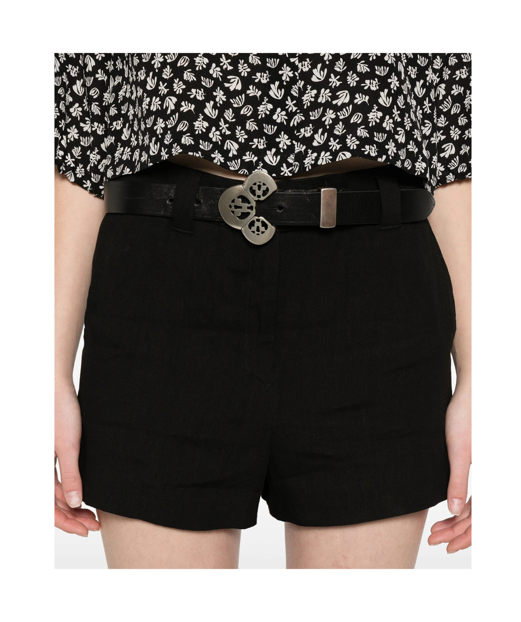 Shop Marella Stretch Viscose And Linen Micro Pants In Black