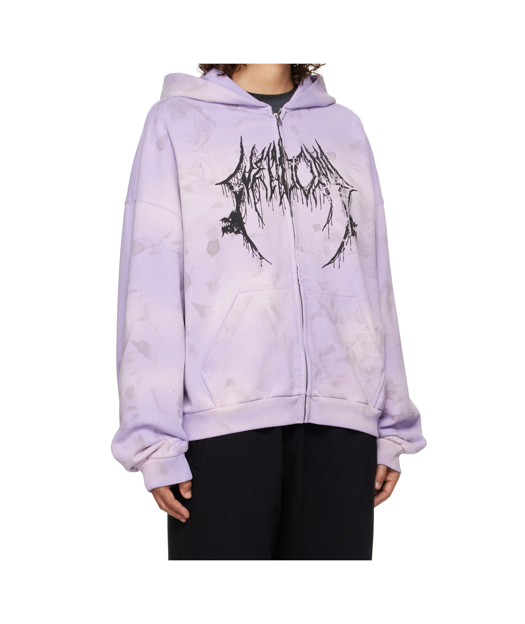 We11 Done Long-sleeved Hoodie In Purple