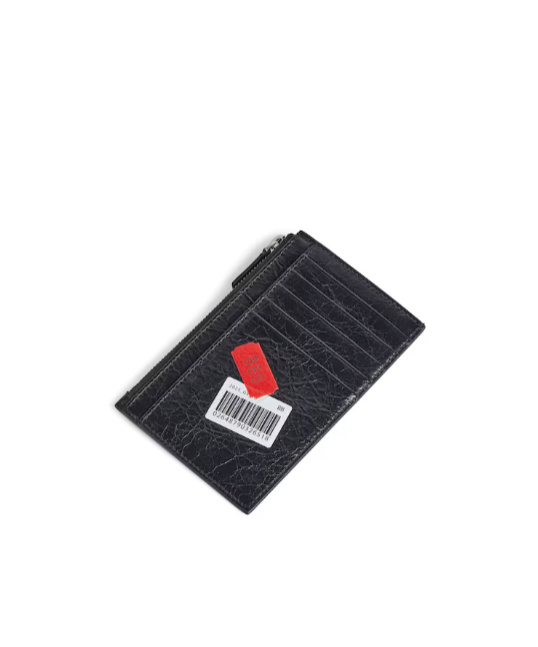 Balenciaga Men's Cash Large Long Coin And Card Holder In Black/multicolor In Multi