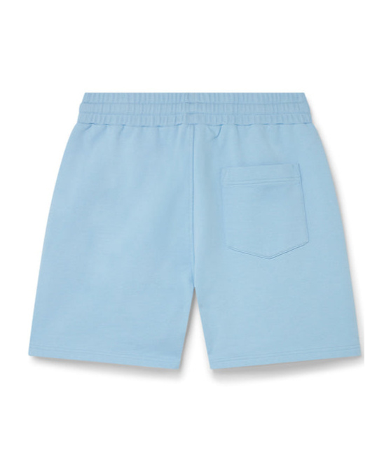 Casablanca Maison De Reve Straight-leg Logo-embroidered Cotton-jersey Shorts In Blue