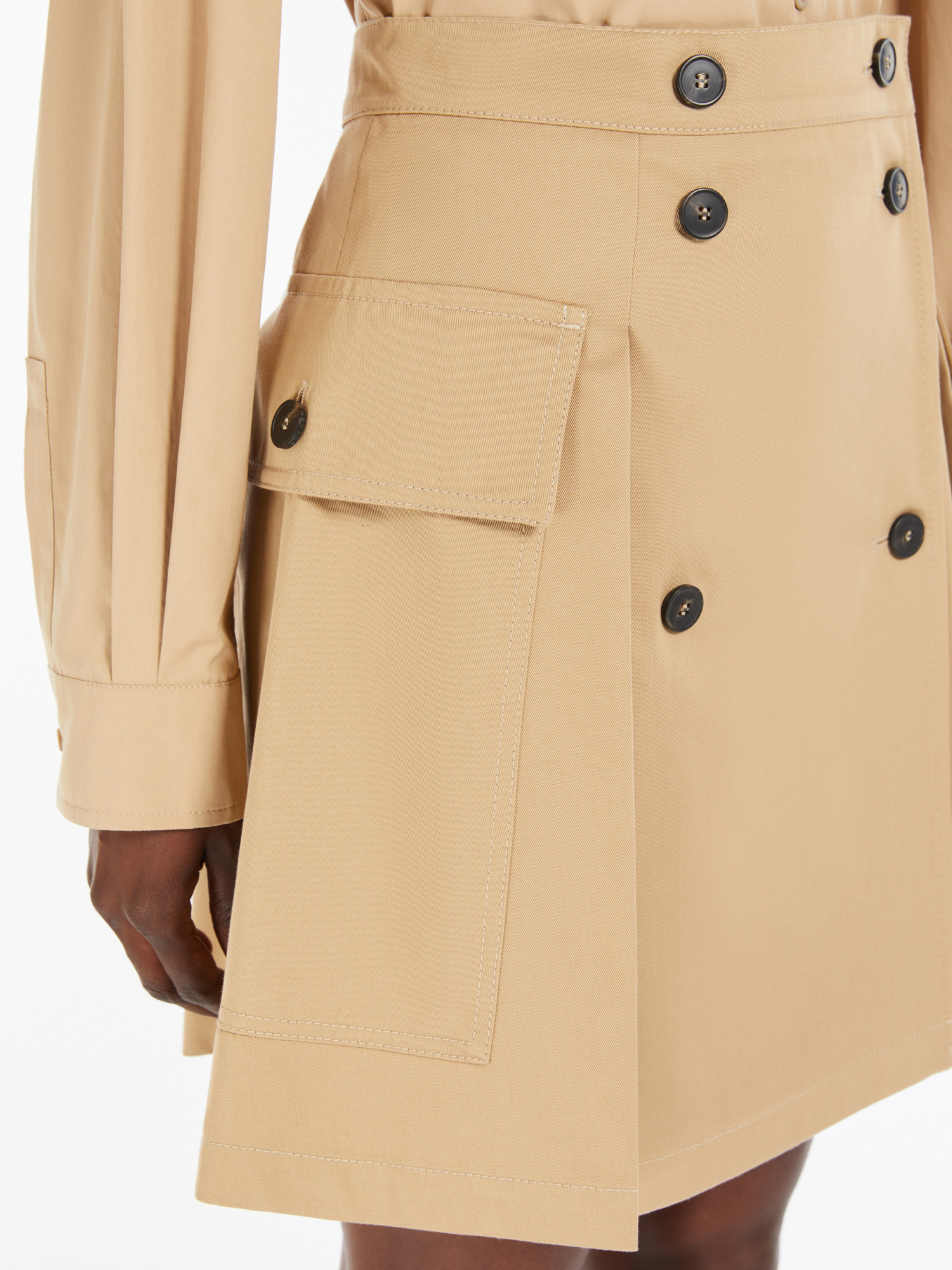 Weekend Max Mara Women's Zebio Skirt Beige | Size 44 | 2515101021600001 In Nude