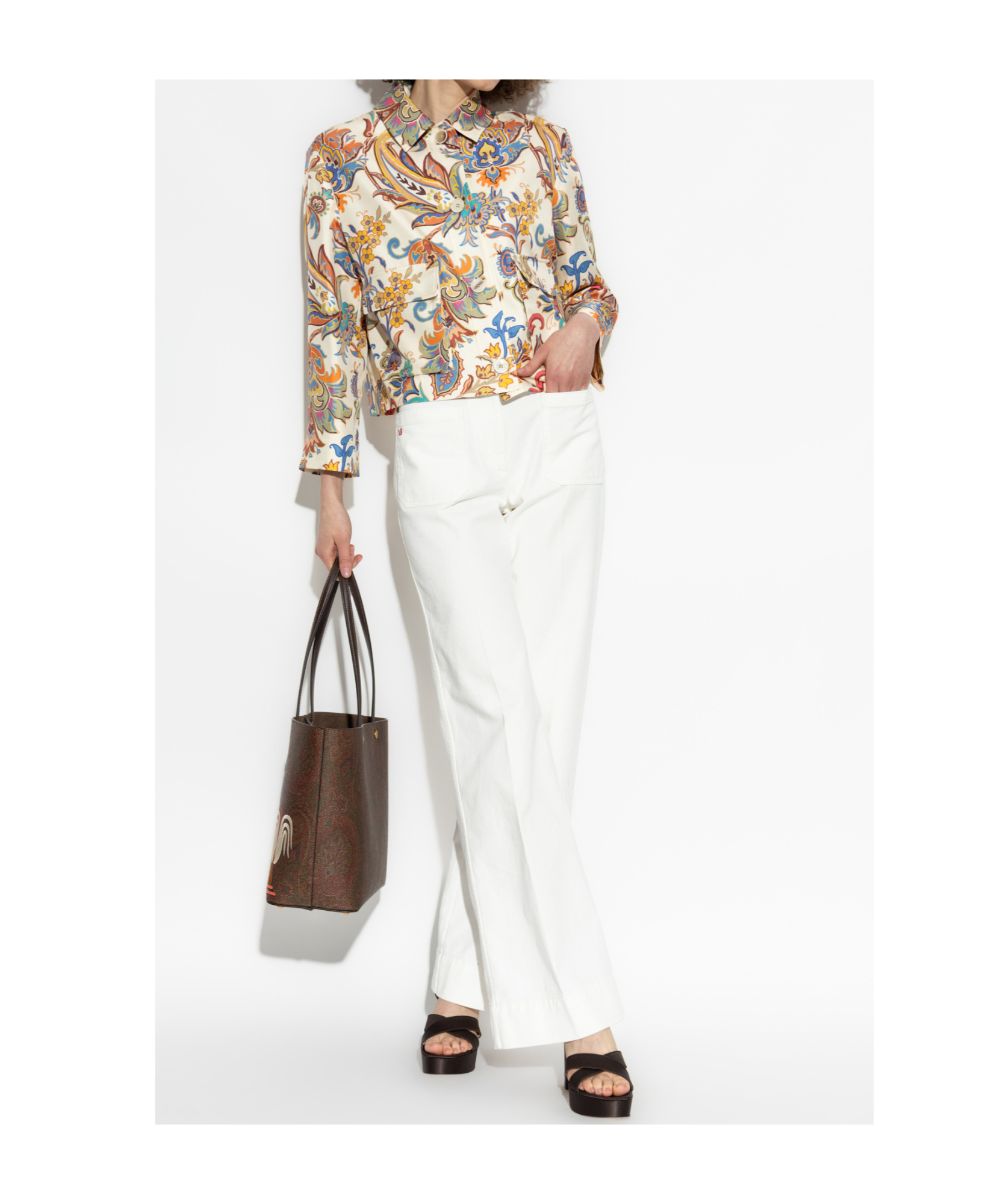Etro Floral-print Cropped Jacket