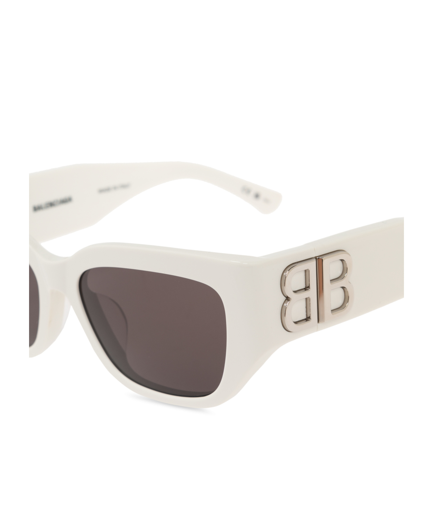 Balenciaga Bb-logo Sunglasses In White