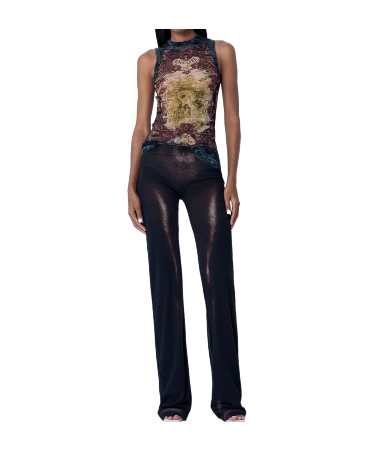 Jean Paul Gaultier Printed Vest In Multi