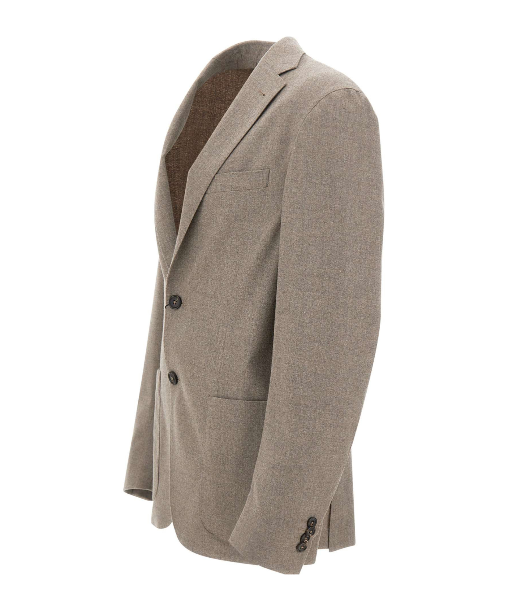 Corneliani Single-breasted Blazer In Brown