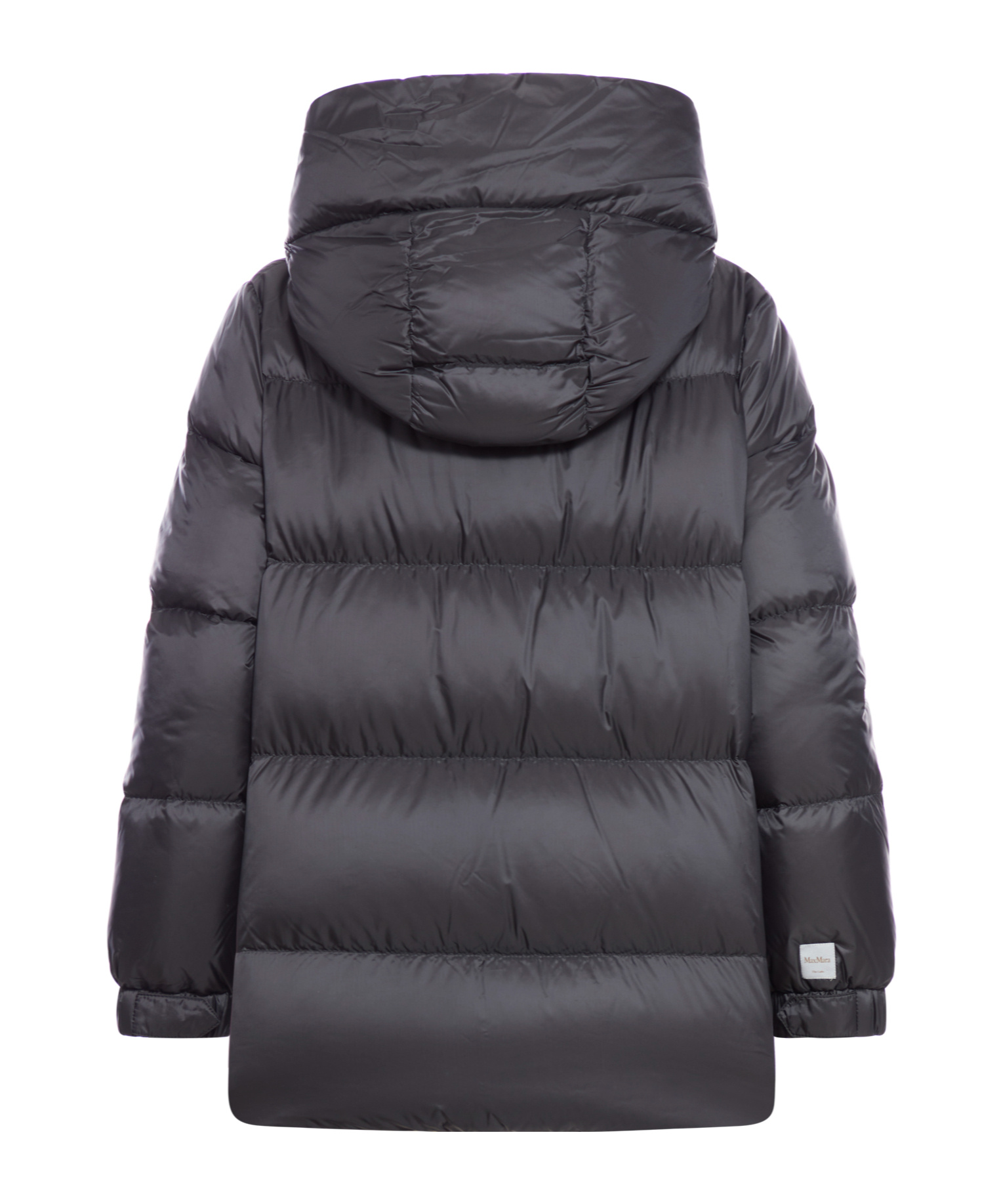 Max Mara Waterproof Canvas Down Jacket In Black