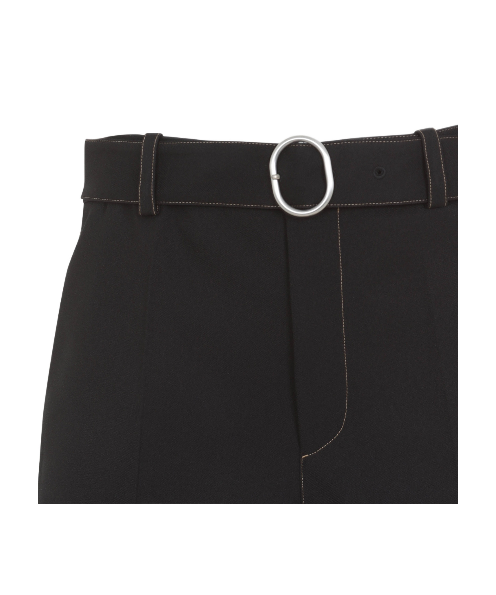 Jil Sander Belted Bermuda Shorts In Black