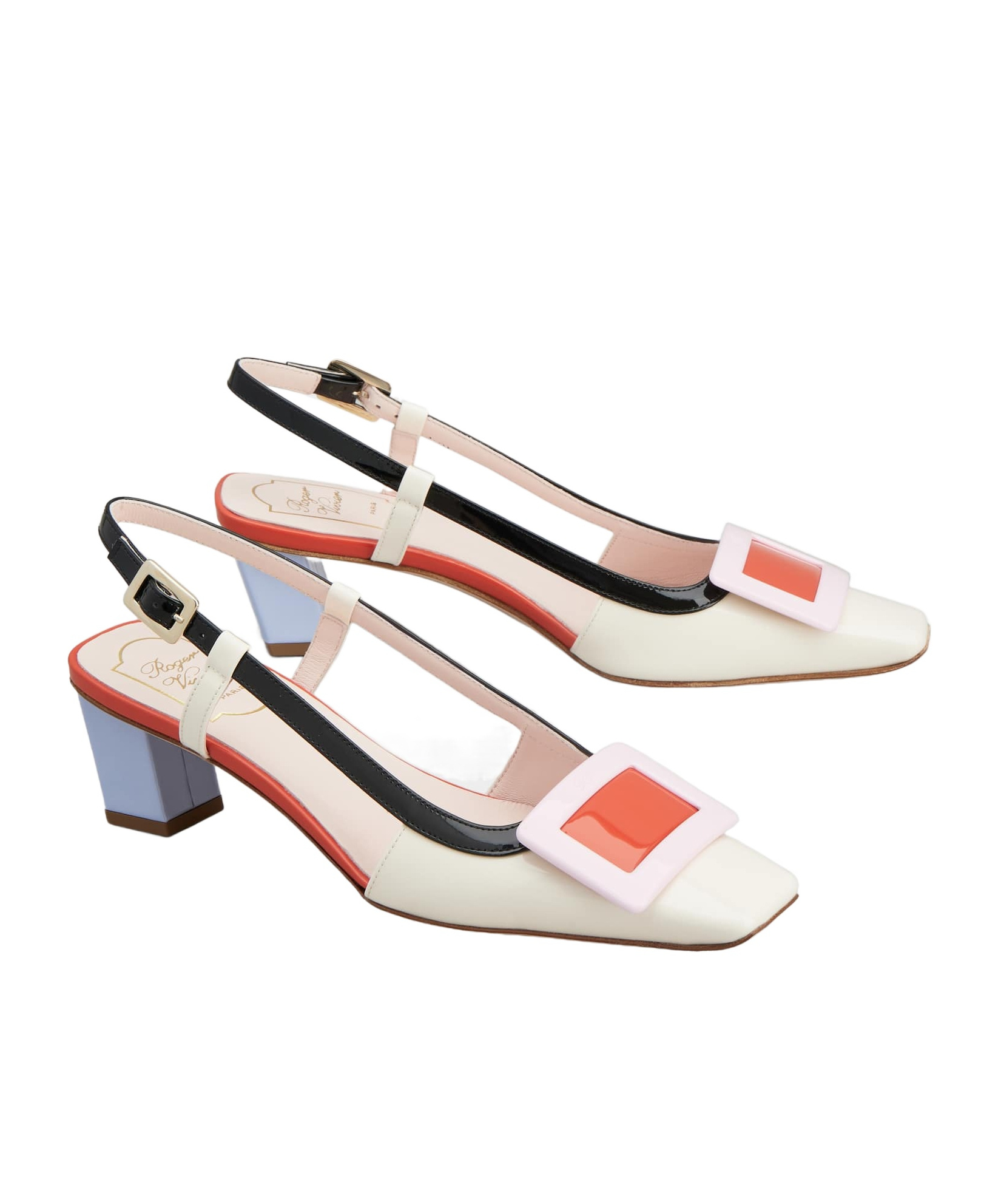 Roger Vivier Belle Vivier Slingback In Multicolor