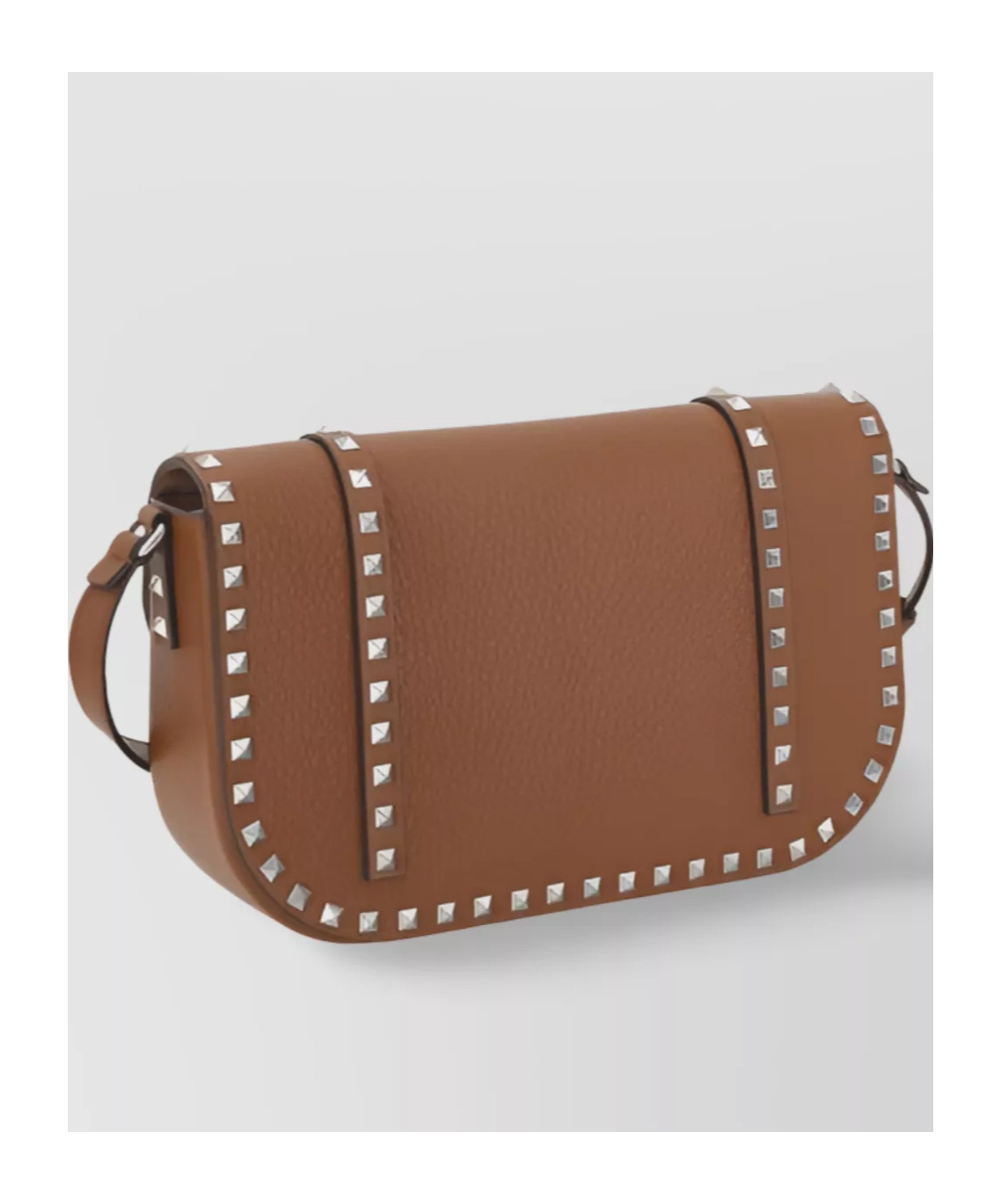 Valentino Clamshell Crossbody Bag In Brown