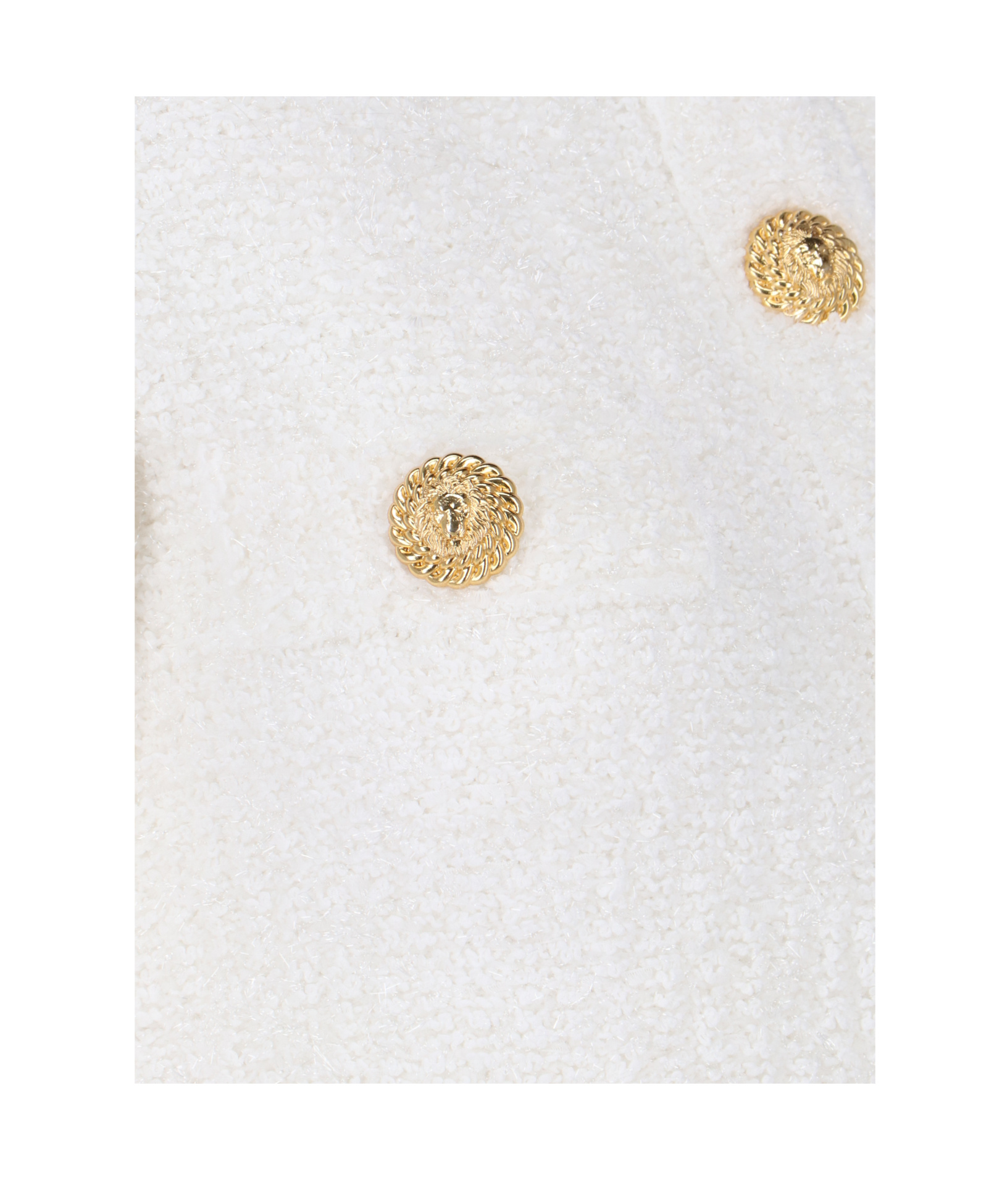 Balmain Cropped Knitted Cardigan In White