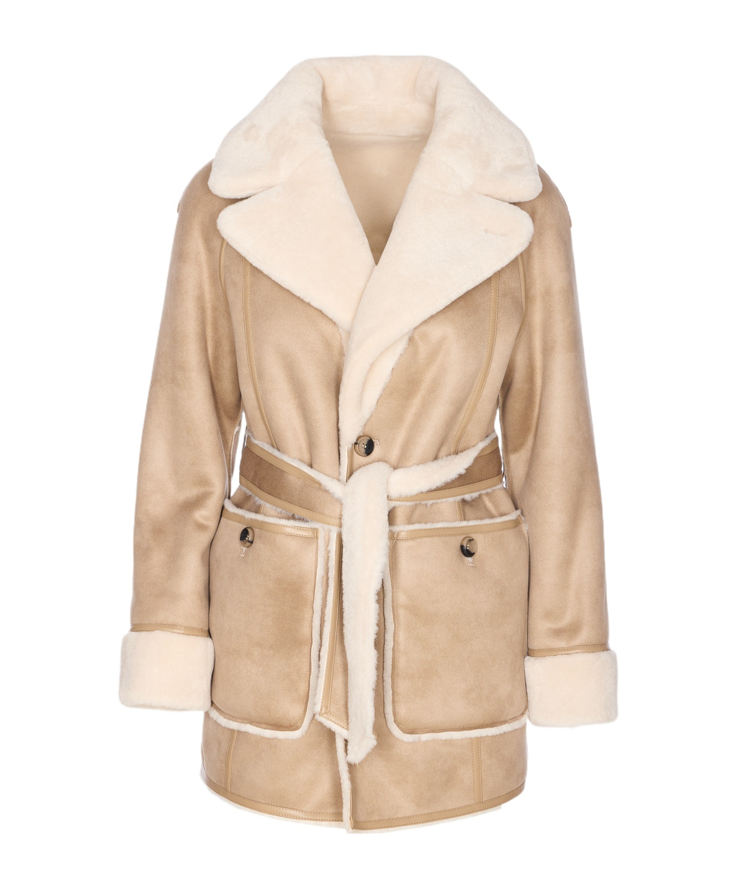 Urbancode Reversible Belted Coat In Brown