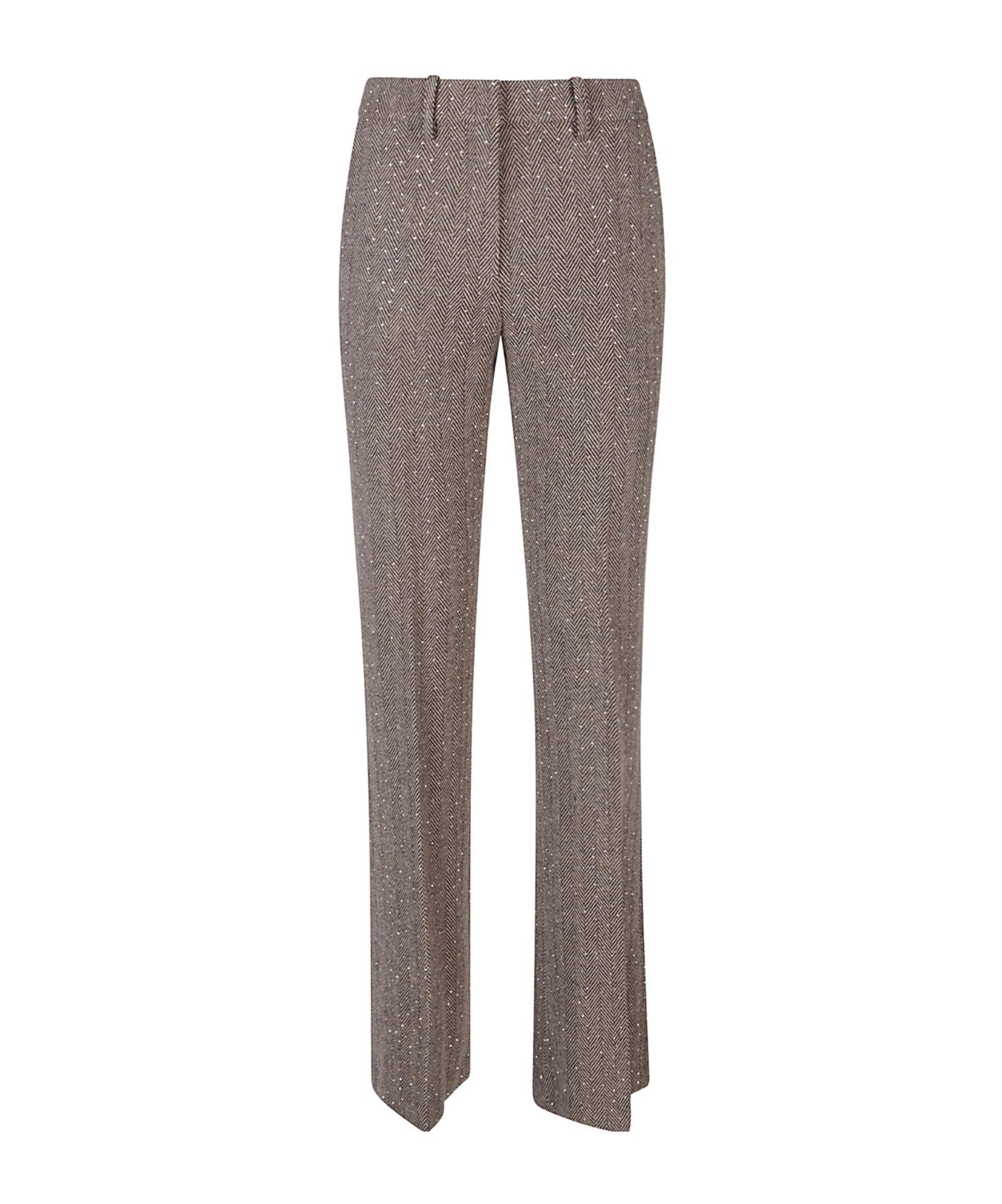 Ermanno Firenze Belt Loop Casual Pants In Brown