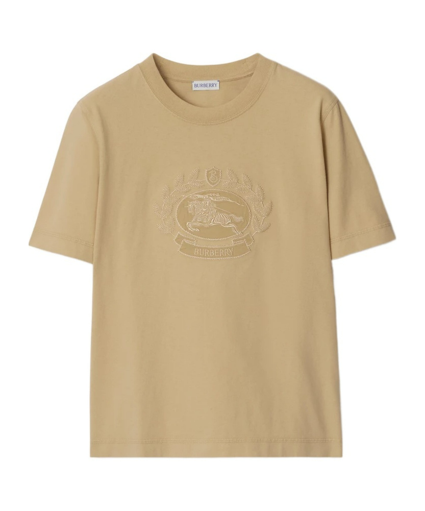 Burberry Oak Leaf Crest Ekd T-shirt In Nude