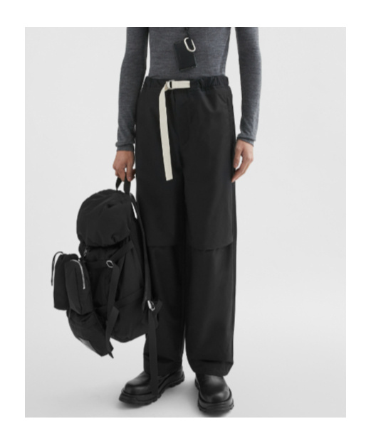 Jil Sander Cotton Trousers In Black