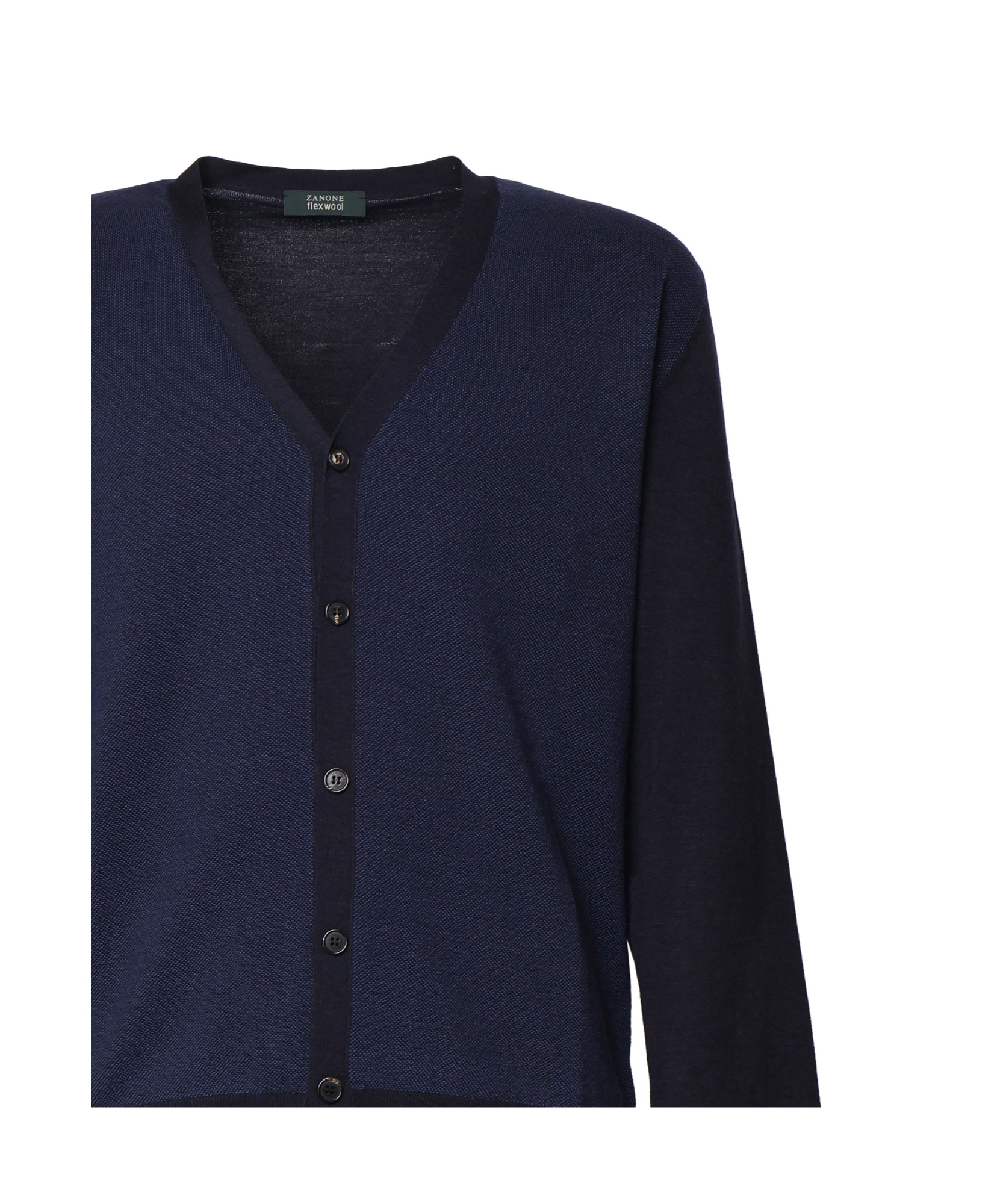 Zanone Long-sleeved Knitted Cardigan In Black