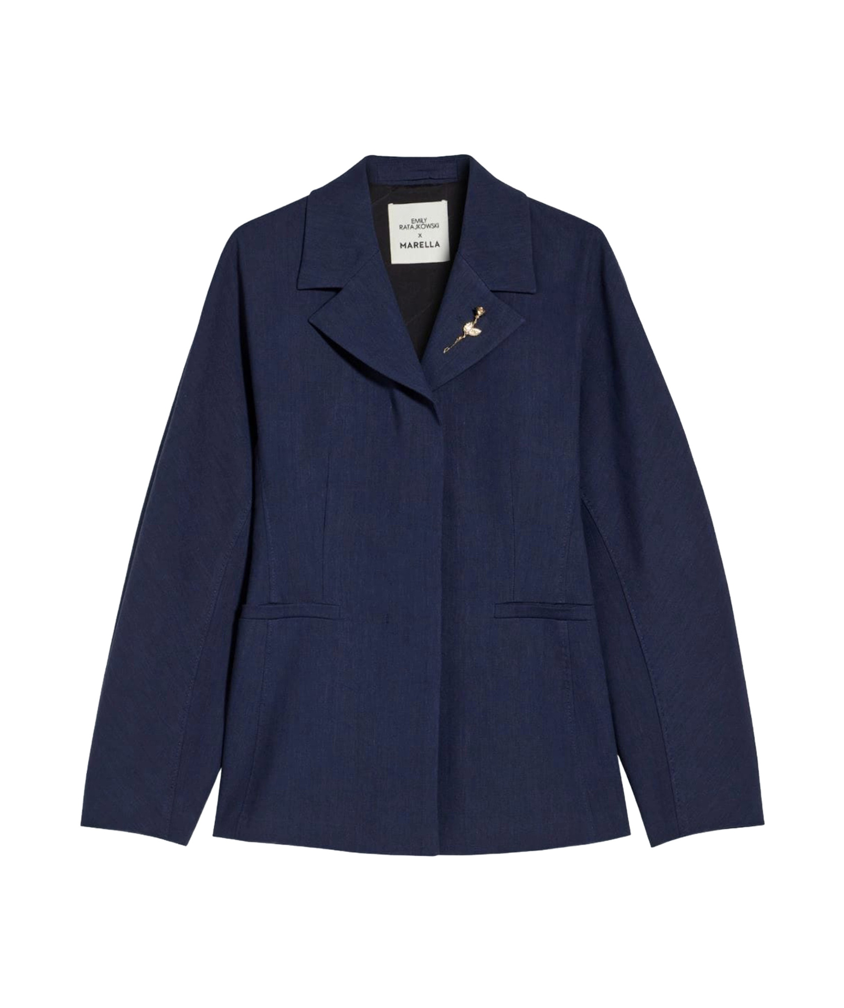 Shop Marella Long Sleeve Casual Jacket In Blue