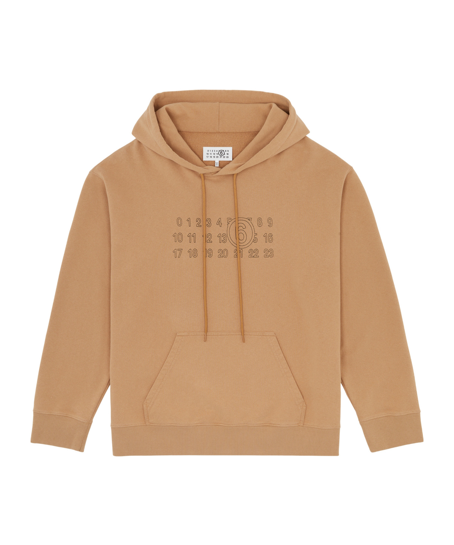 Mm6 Maison Margiela Mm6 By Maison Margiela Relaxed-fit Cotton Hoodie With Unique Graphic Print In Nude