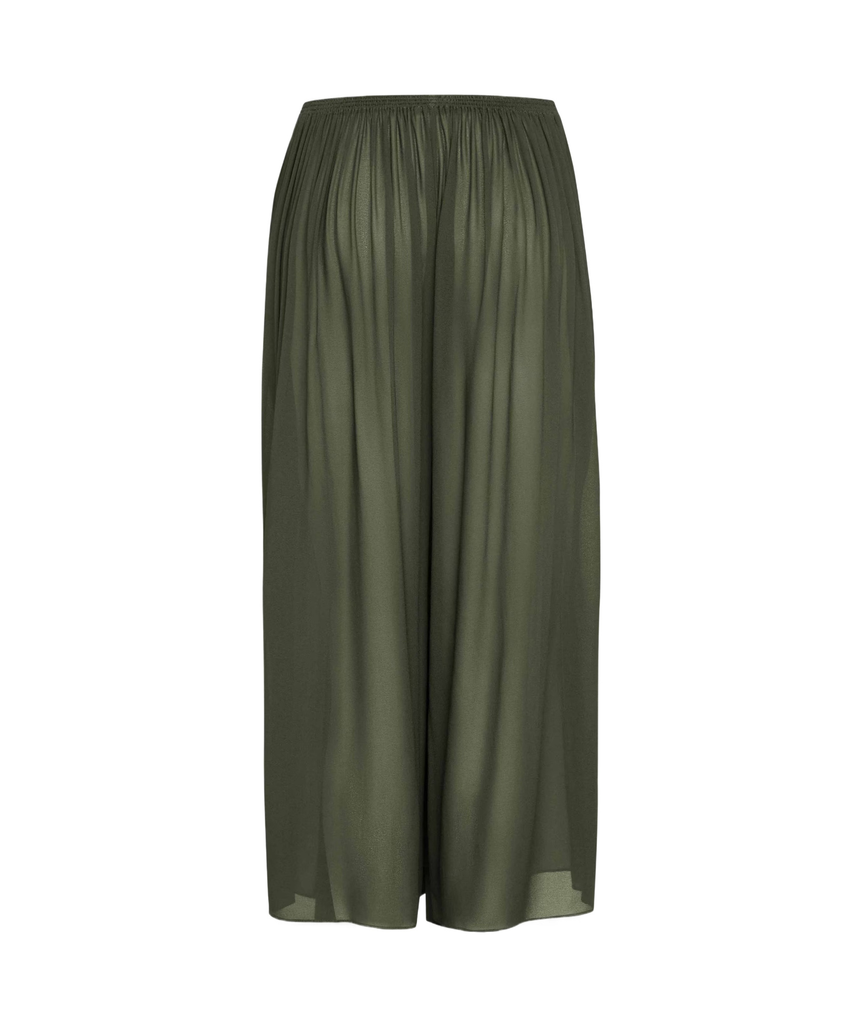 Alaïa Georgette Ruffle Pants In Green